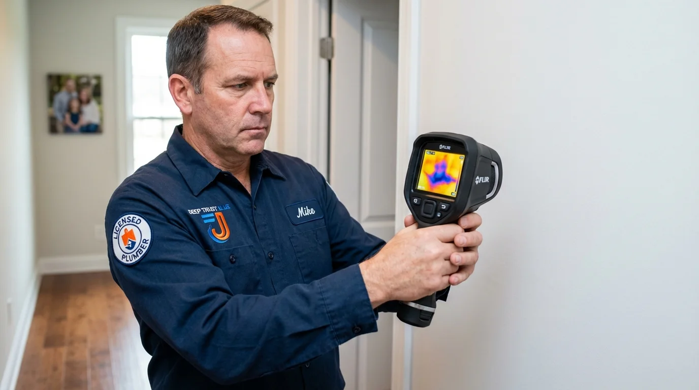 Thermal imaging leak detection by Johns Plumbing LLC in Honeyville